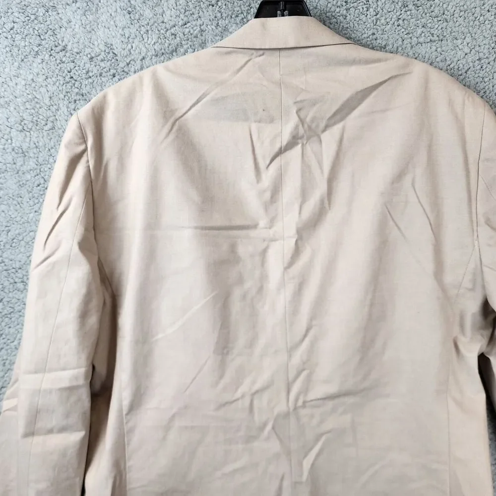 Tommy Hilfiger ThFlex Stretch Chambray Suit Separate Jacket Men's 42 Tan Notched - Picture 7 of 14